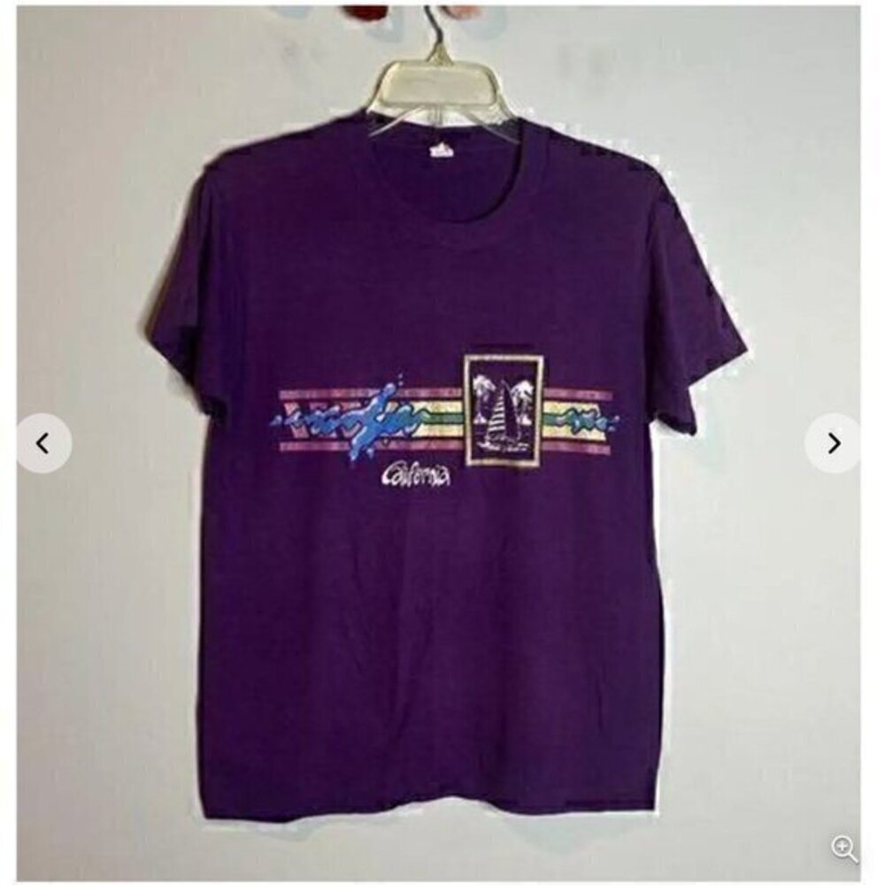 🔆 Vintage single stitch purple California tee